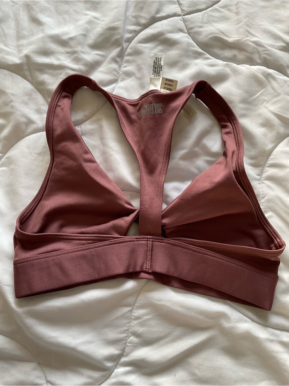 PINK Victoria's Secret Knot-Front Racerback Bralette - Mauve - Picture 2 of 4